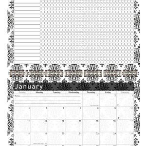 2027 Monthly Desktop/Wall Calendar/Planner - Habit Tracker (Edition #08)